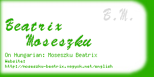 beatrix moseszku business card